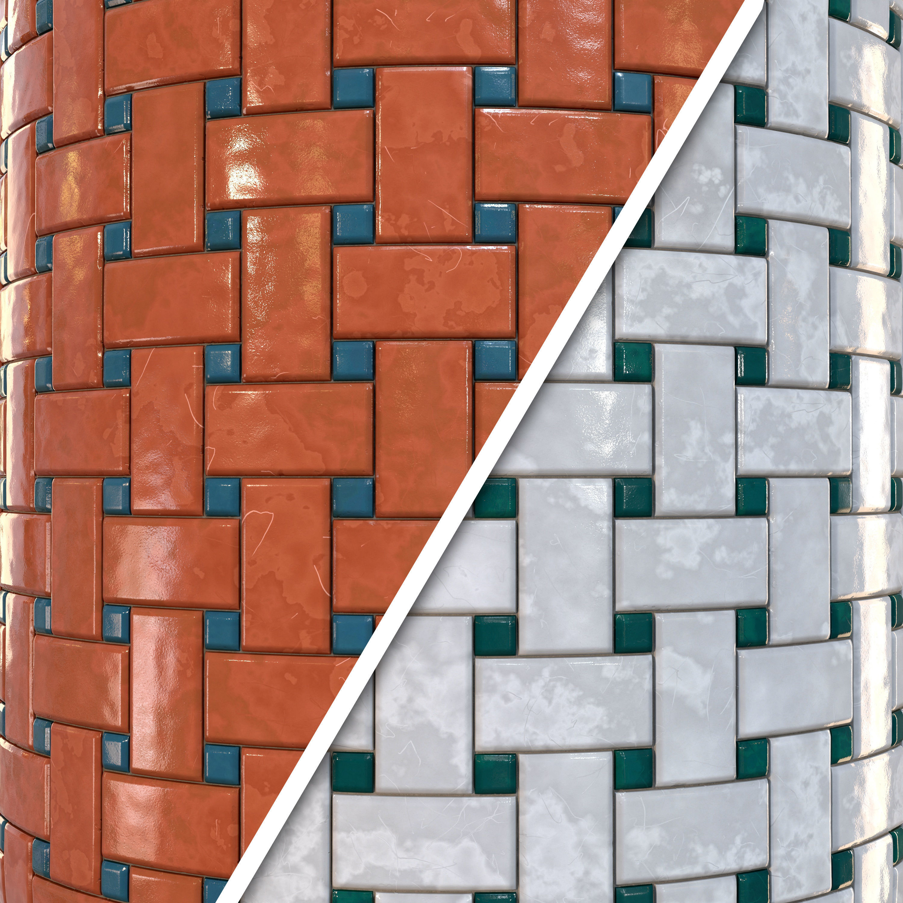 checkerboard tile PBR texture 005 Texture_21