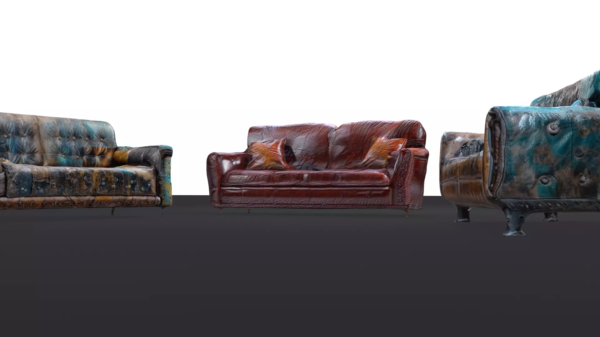 Steampunk Couch Pack Free low-poly 3D model