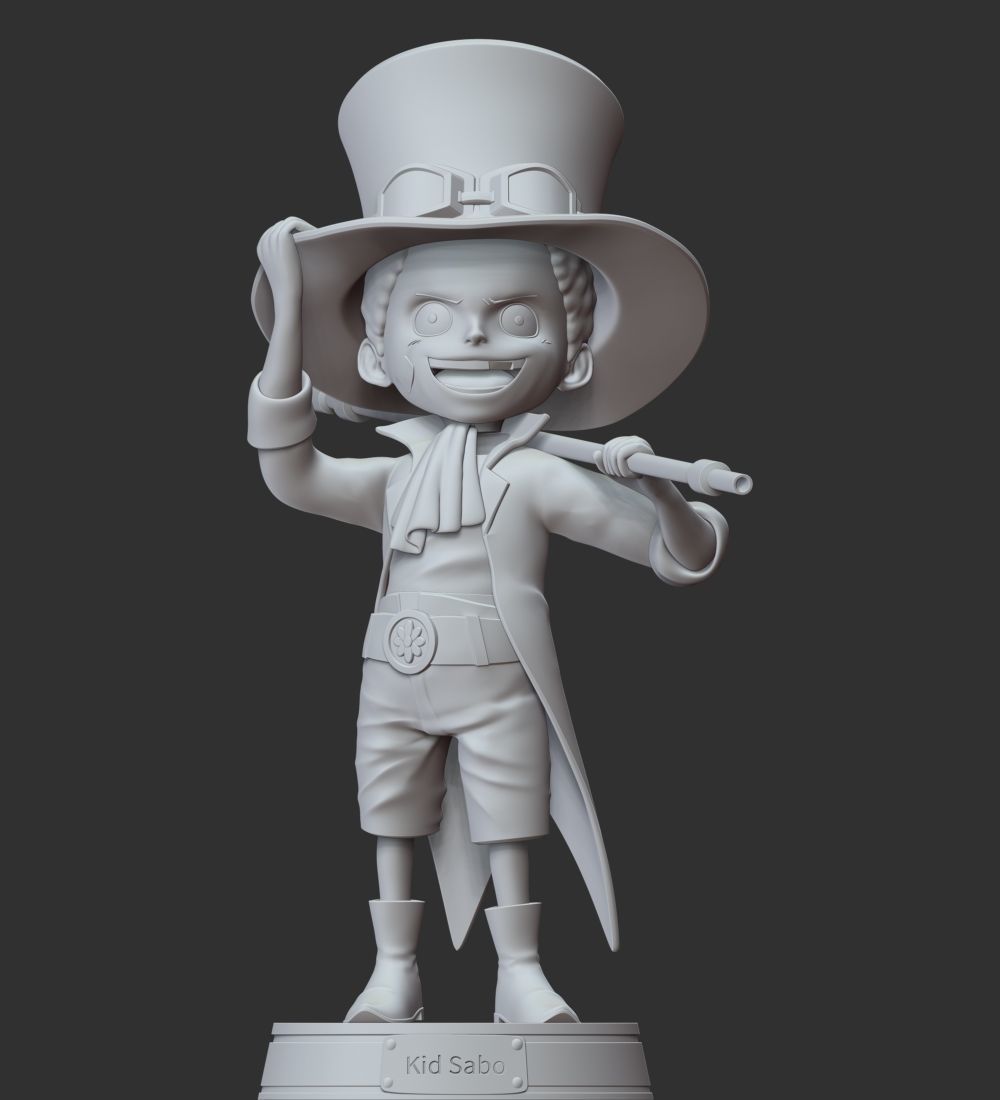 One Piece - Kid Sabo 3D print model_9