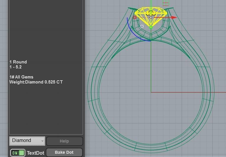 unisex diamond ring 3D print model_3