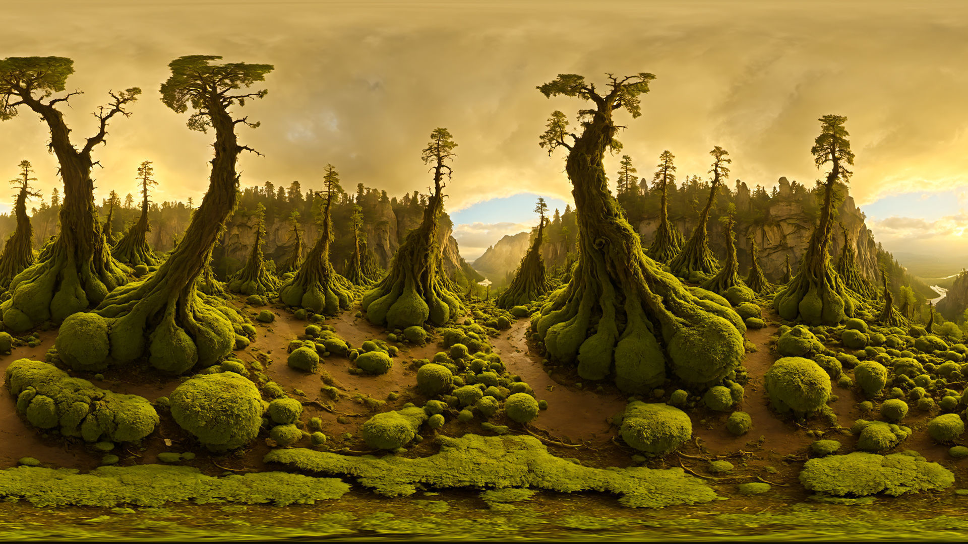 HDRI Swamps and Wetlands Low-poly 3D model_9