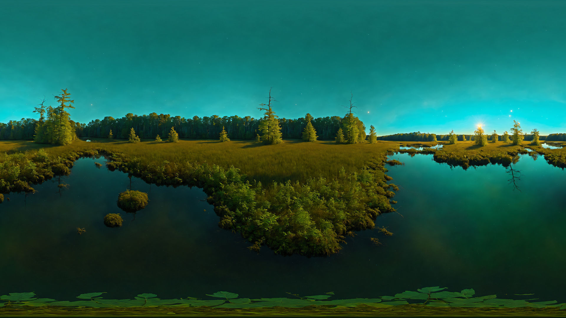 HDRI Swamps and Wetlands Low-poly 3D model_4