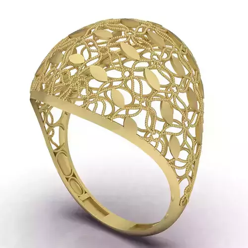 Lux ring silver gold sterling printable jewelry 3D model
