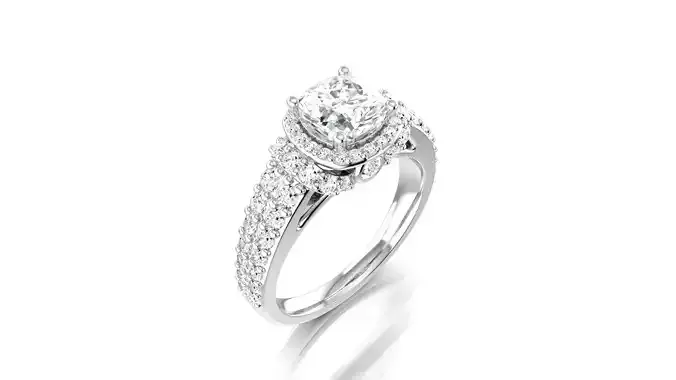 Cloud Nine Engagement Ring 3D print model