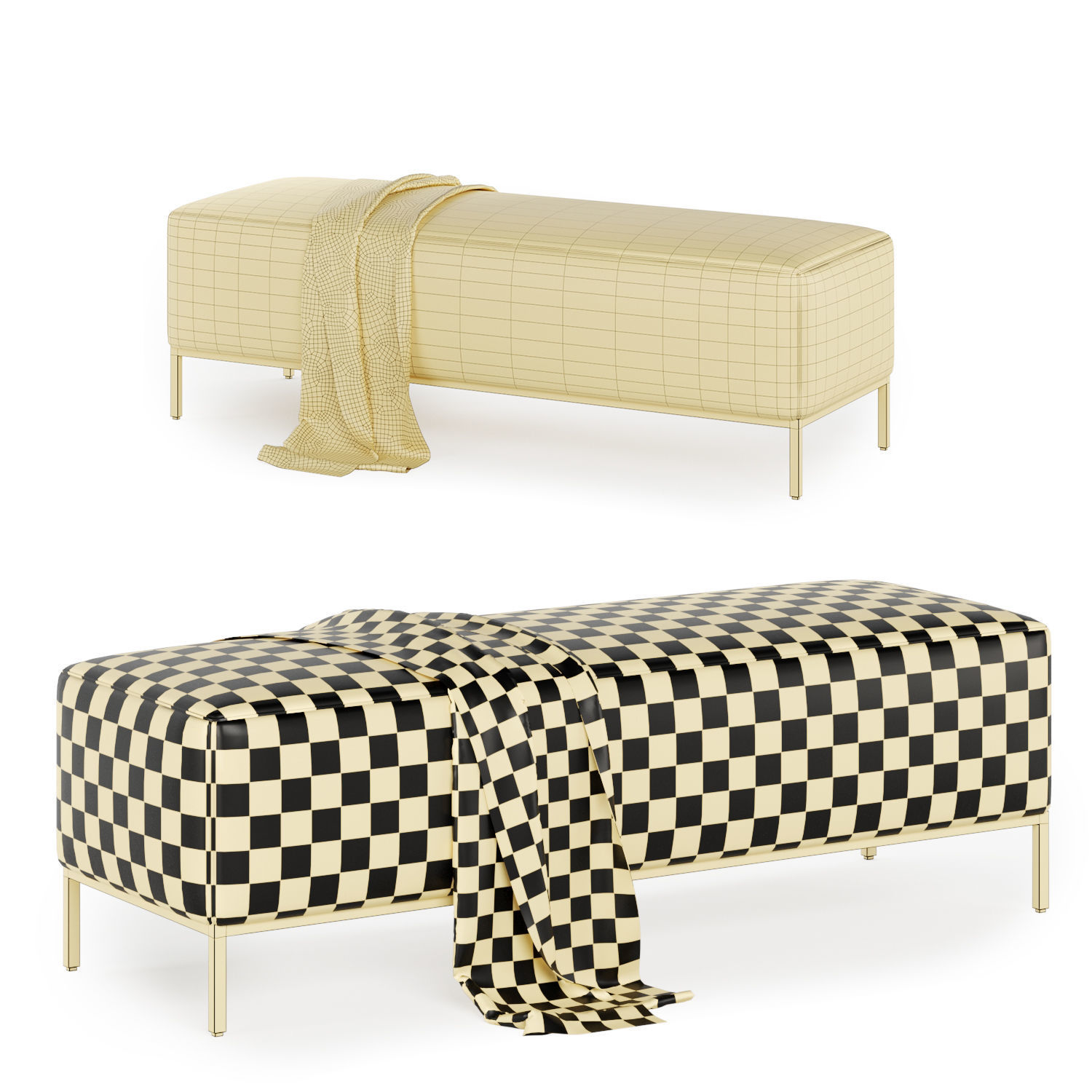 miller bench 3D model_4