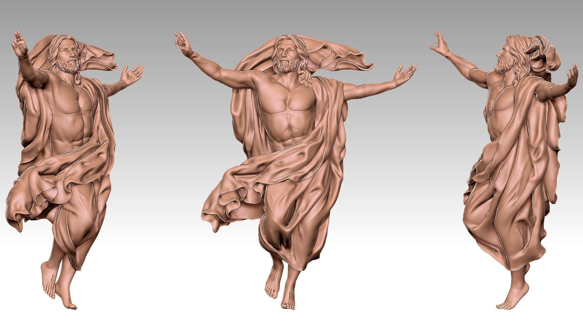 The Ascension of Jesus Christ 3D print model_9