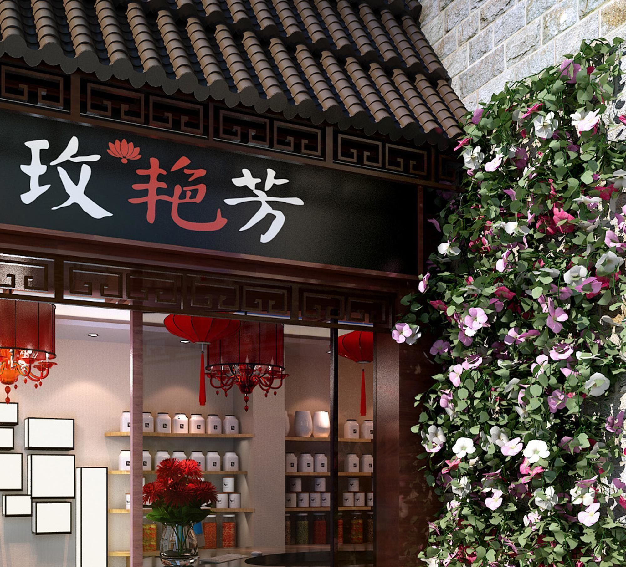 Boutique facade store 3D model_5