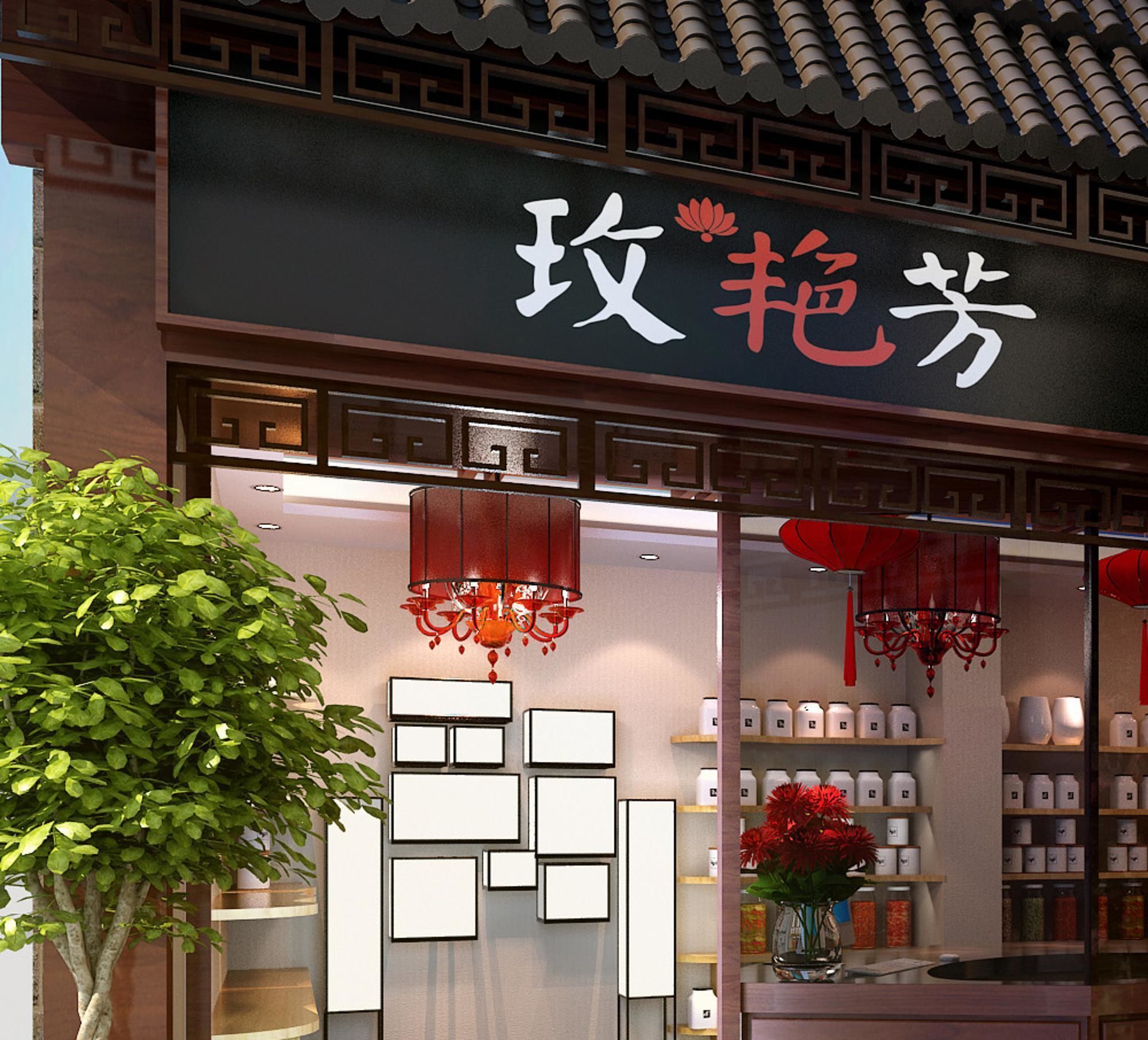 Boutique facade store 3D model_3