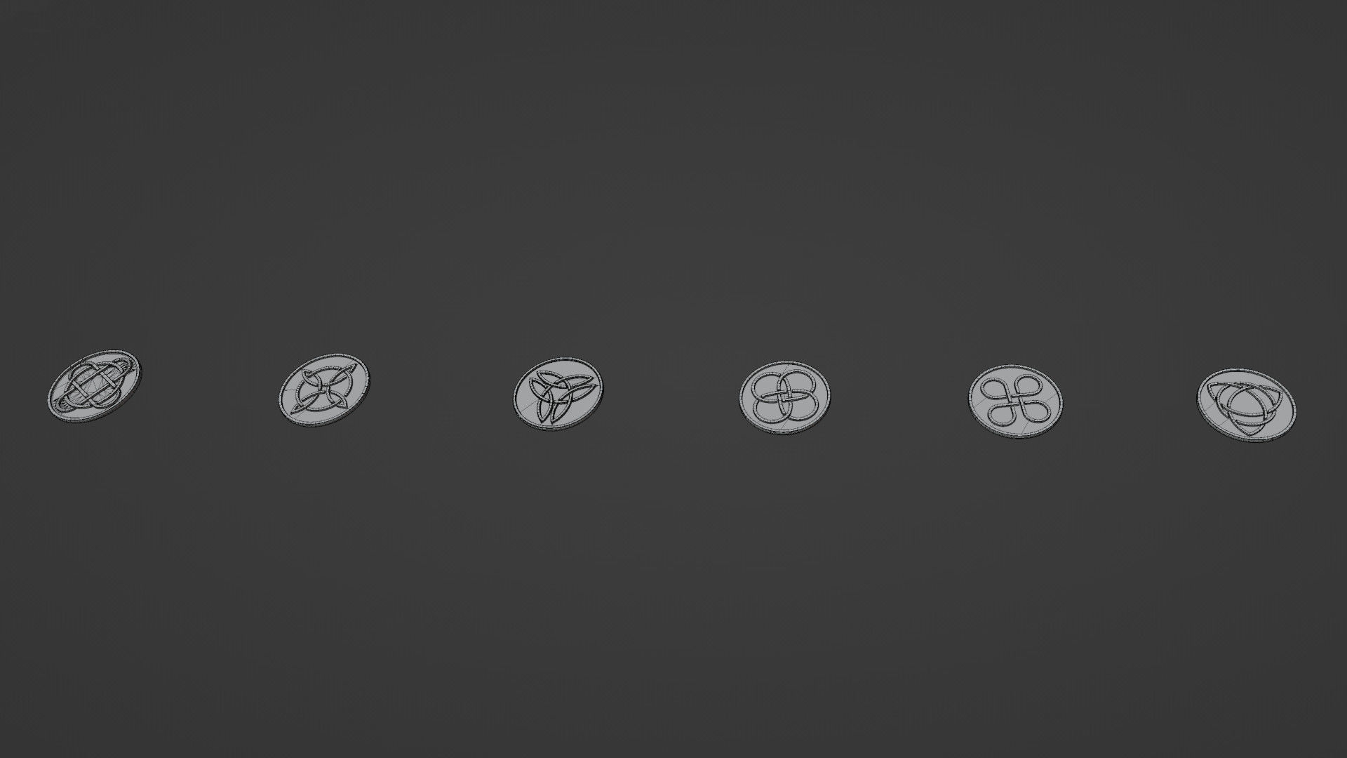 Celtic Coin Collection pt1 Low-poly 3D model_21