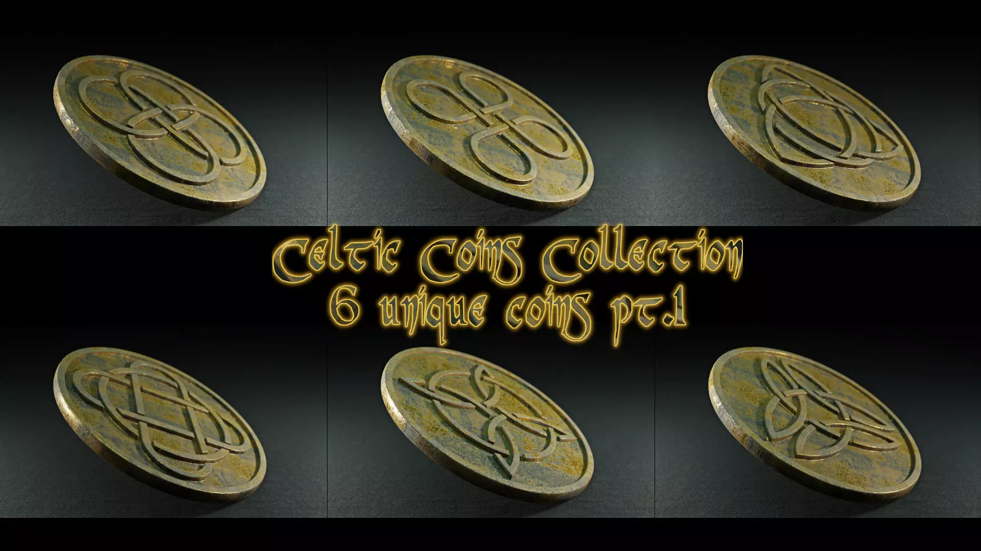 Celtic Coin Collection pt1 Low-poly 3D model_0