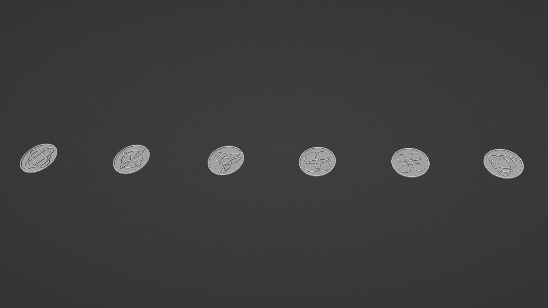 Celtic Coin Collection pt1 Low-poly 3D model_20