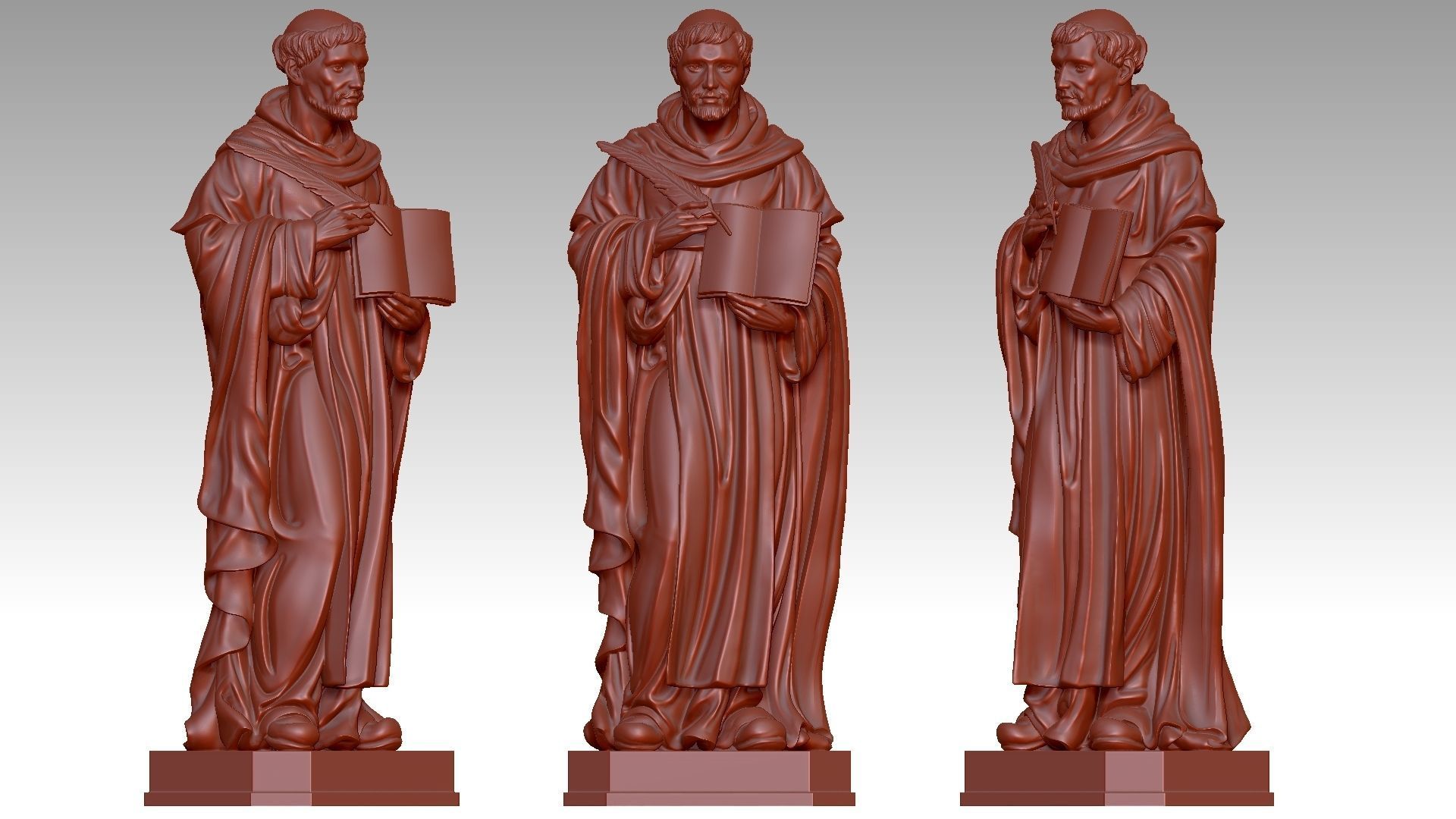 Saint Dominic 3D print model_8
