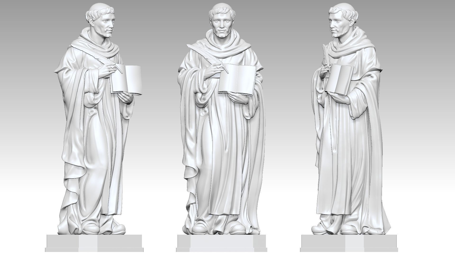 Saint Dominic 3D print model_13