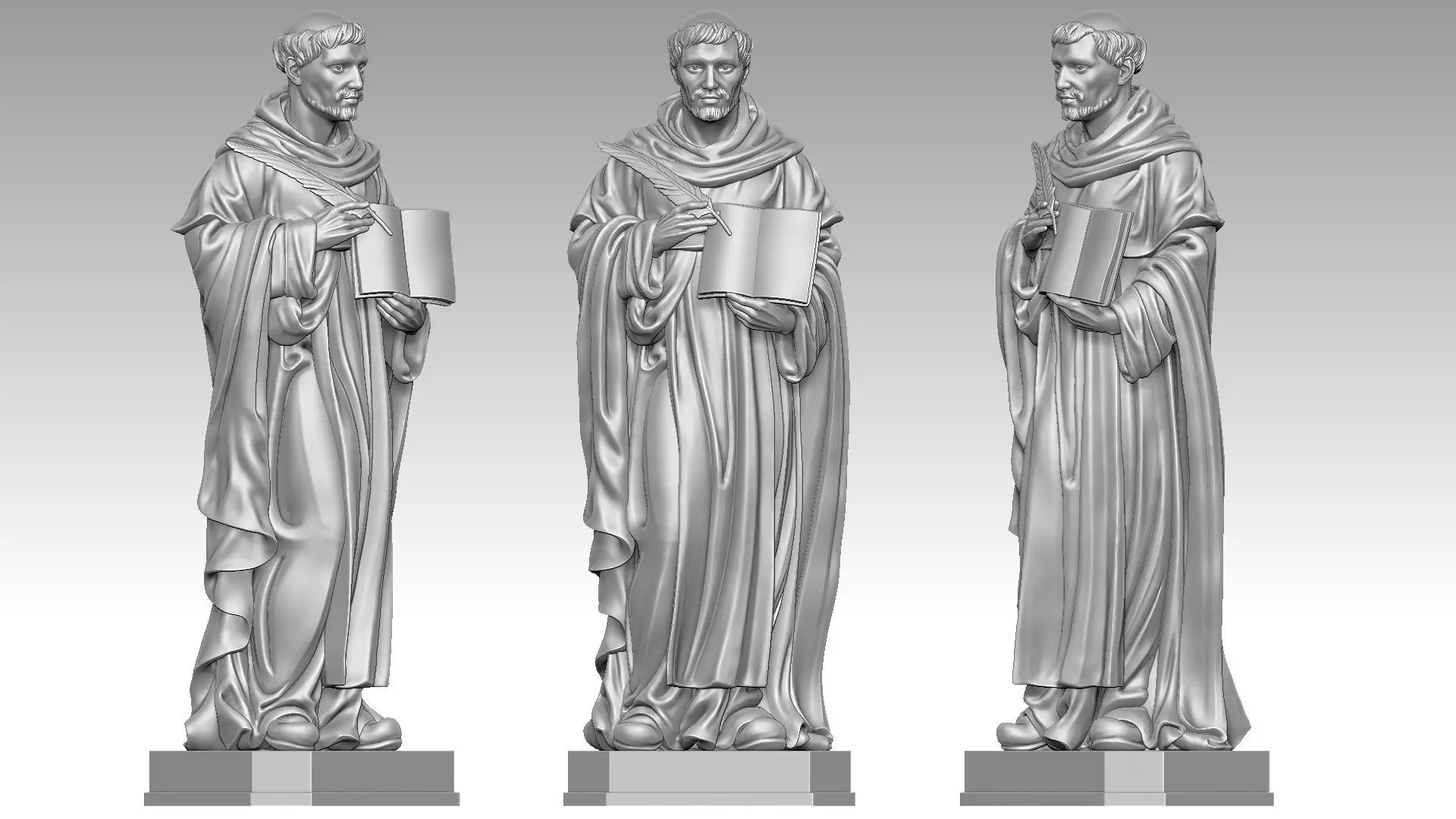 Saint Dominic 3D print model_0