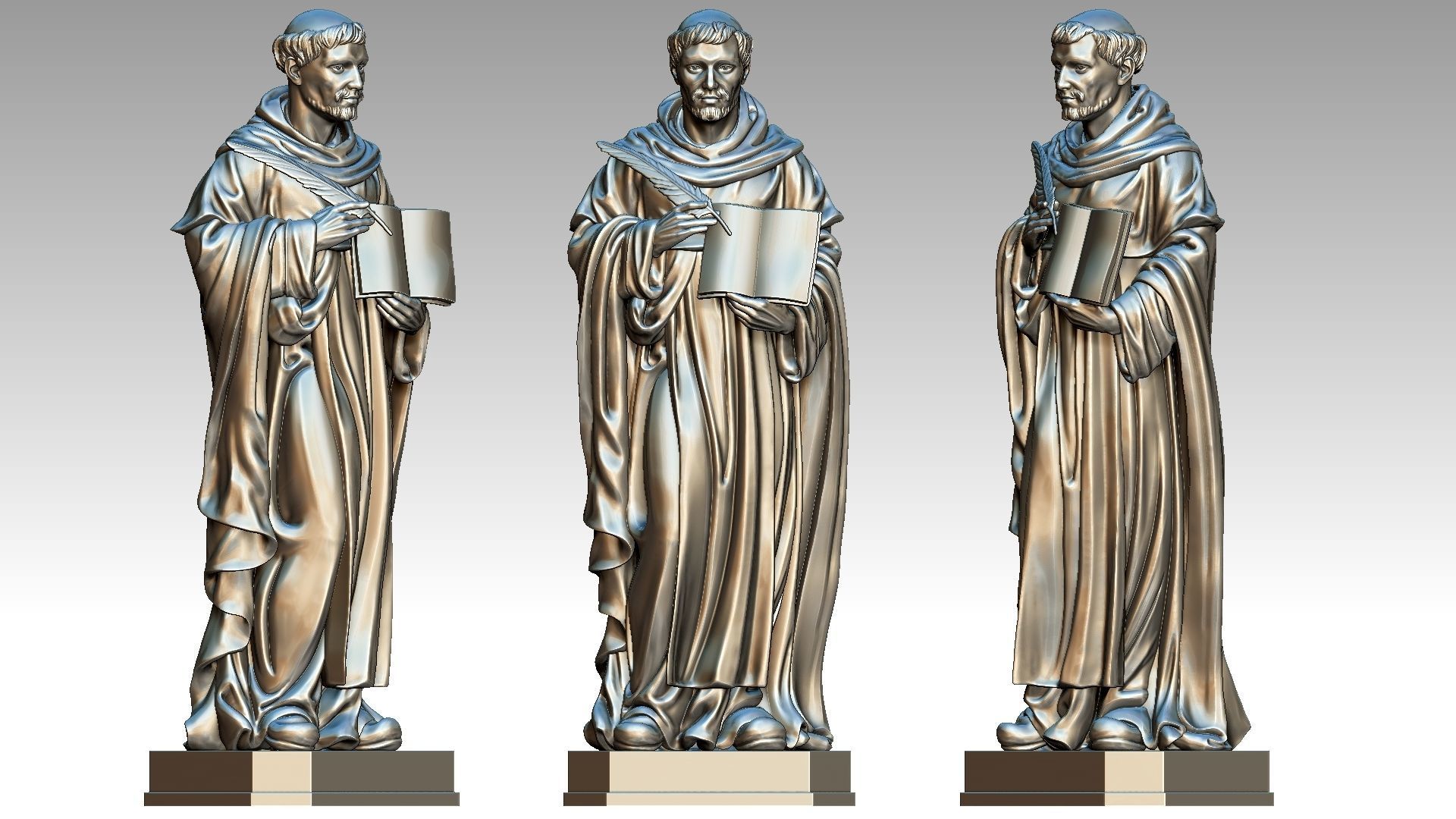 Saint Dominic 3D print model_7