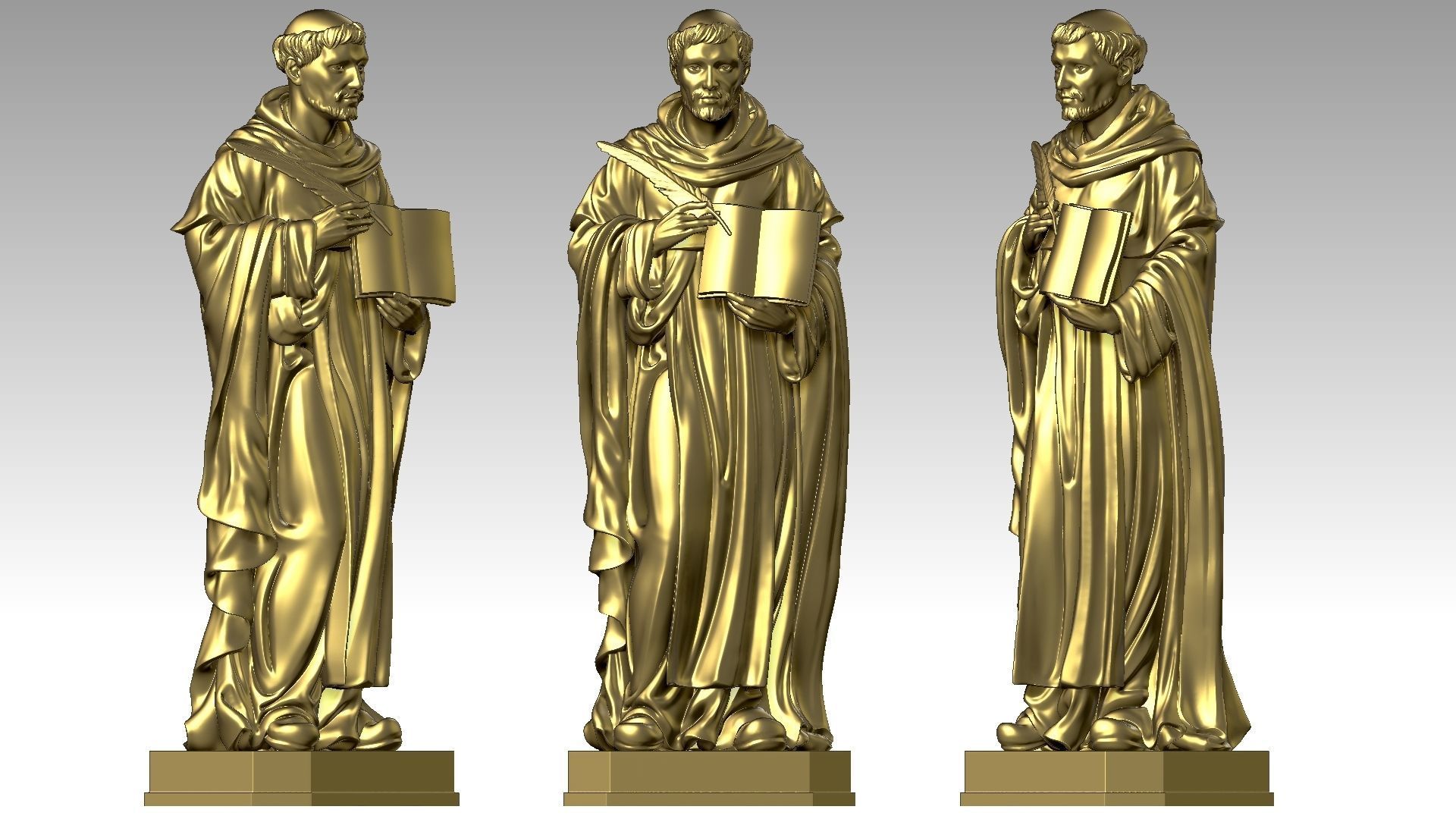 Saint Dominic 3D print model_11