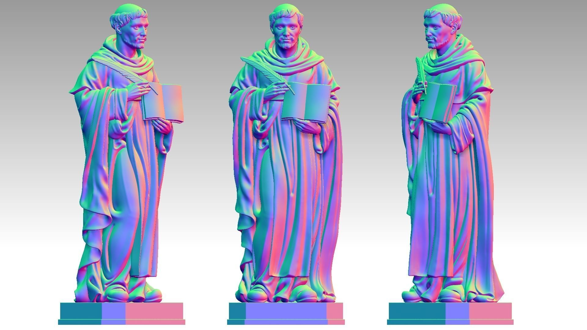 Saint Dominic 3D print model_2
