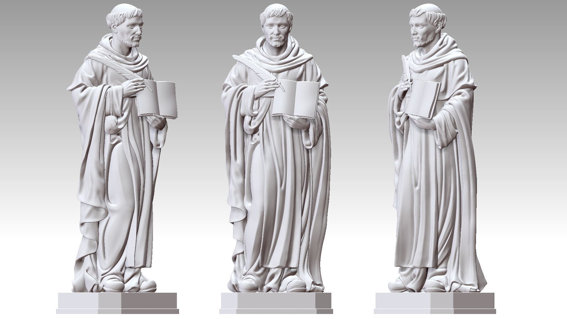 Saint Dominic 3D print model_12