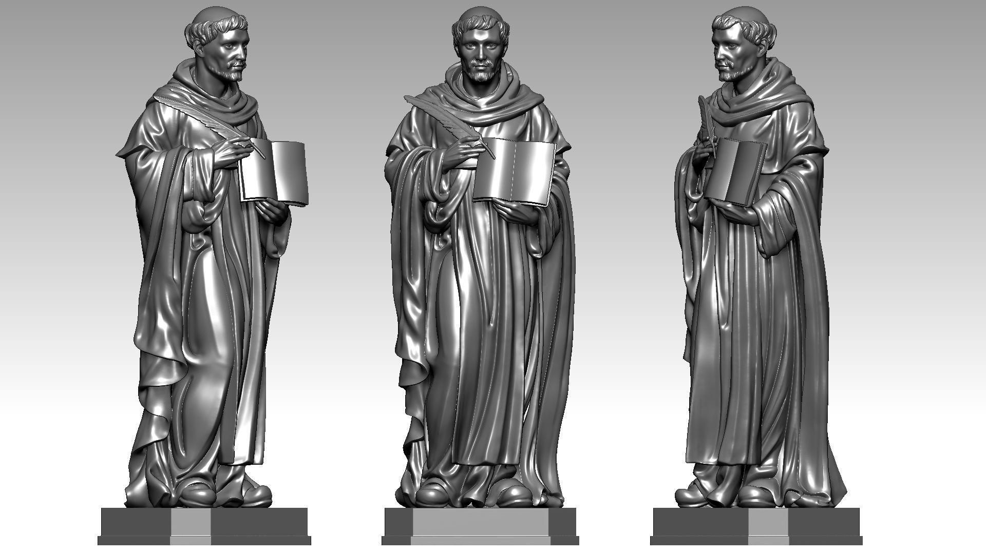 Saint Dominic 3D print model_4