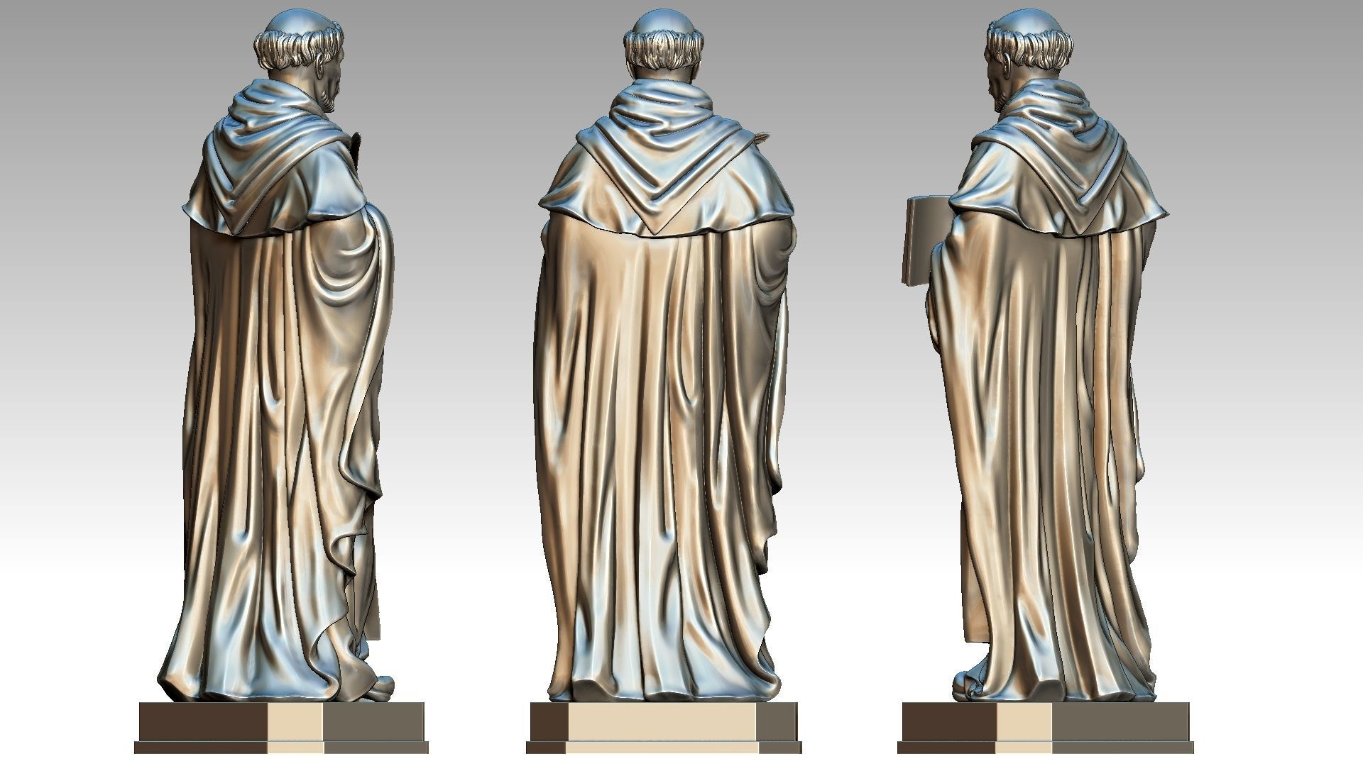Saint Dominic 3D print model_5