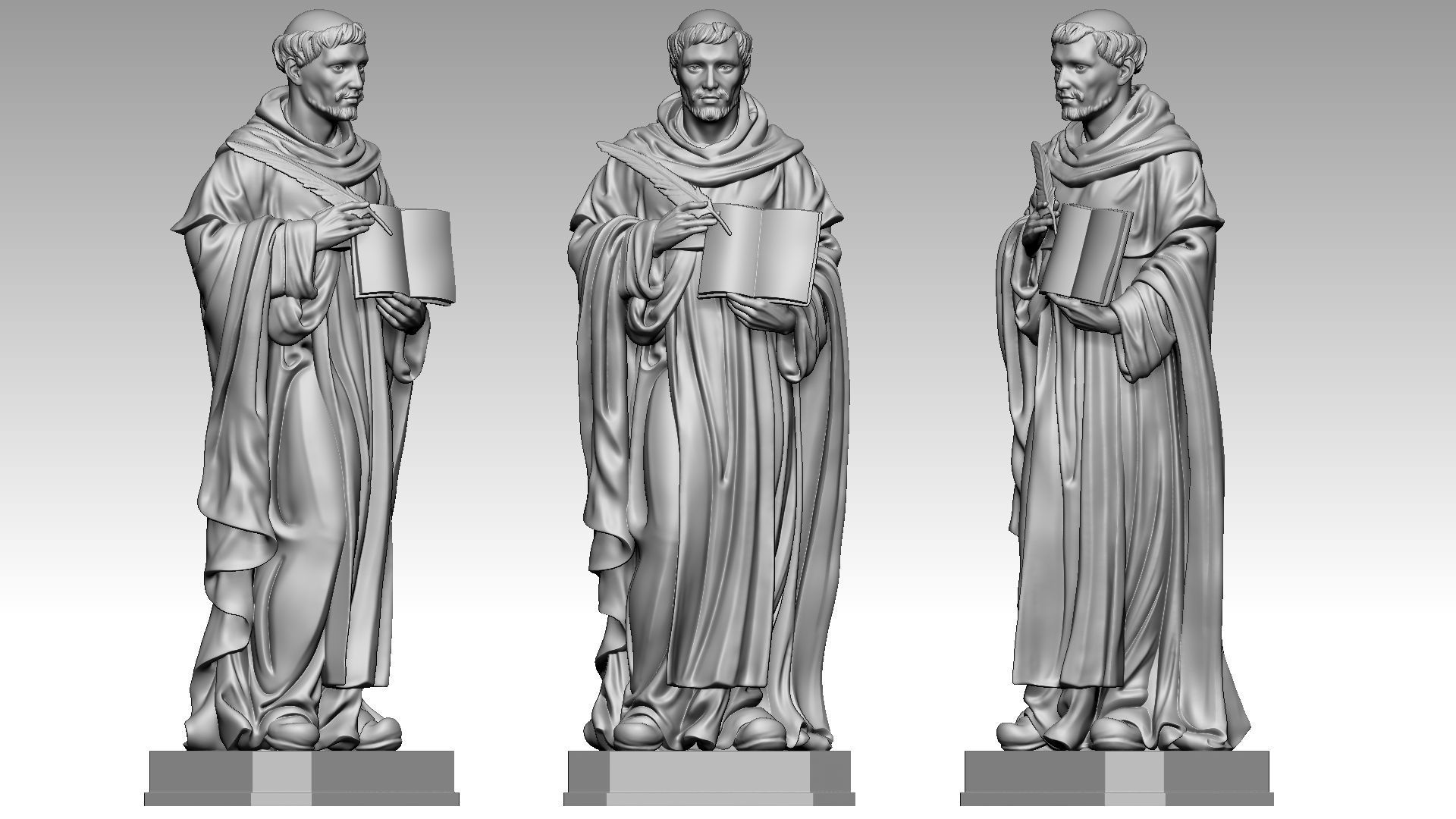 Saint Dominic 3D print model_1