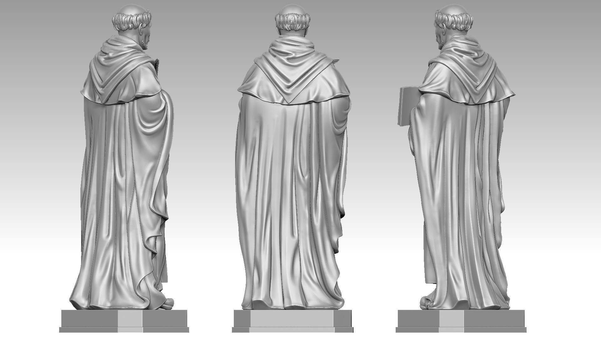 Saint Dominic 3D print model_6