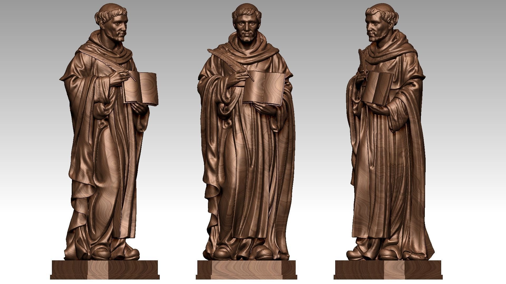 Saint Dominic 3D print model_14