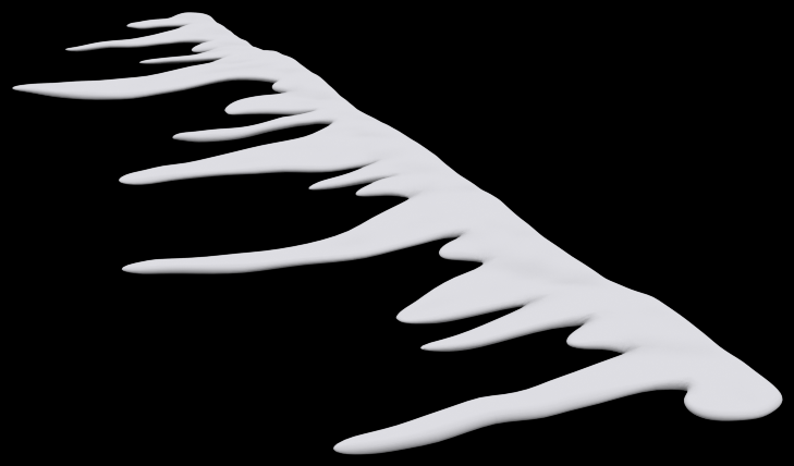 Ornament icicle 3D print model_1