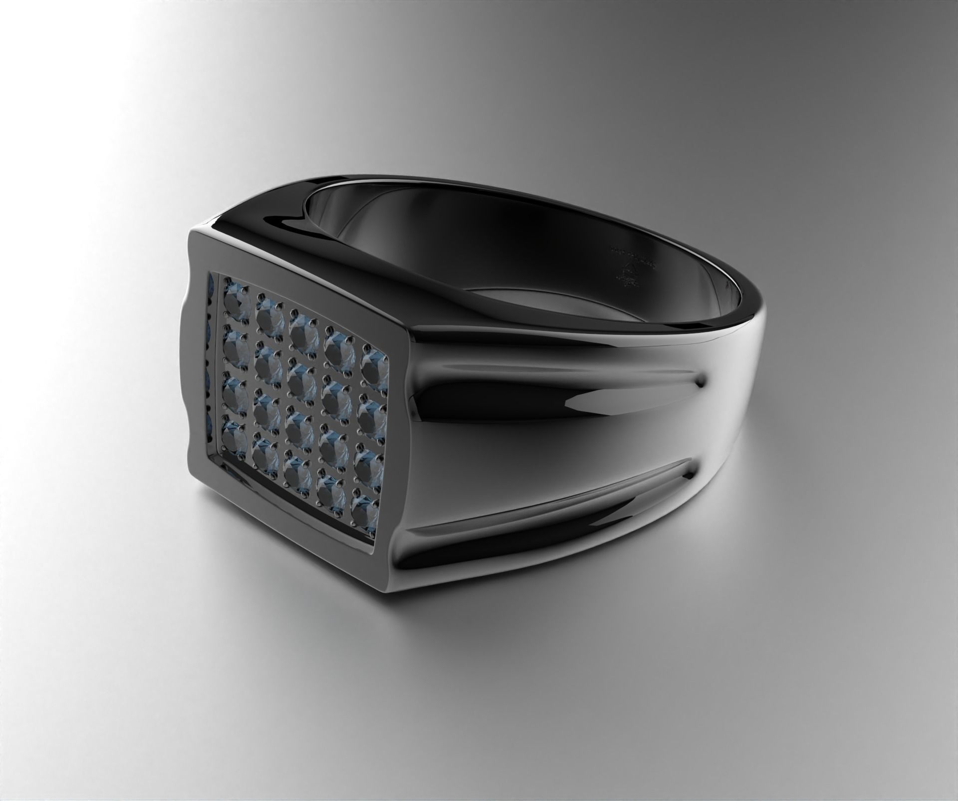 Stainless Ring Low Poly 3D Model for WebGL and 3d Printing Ready 3D print model_1