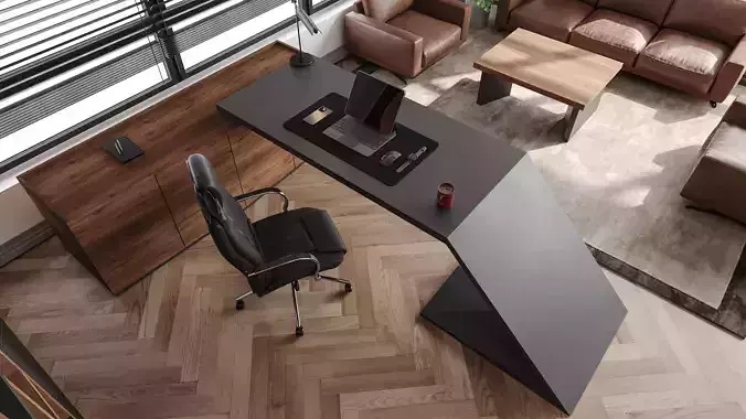 office room design and scene
