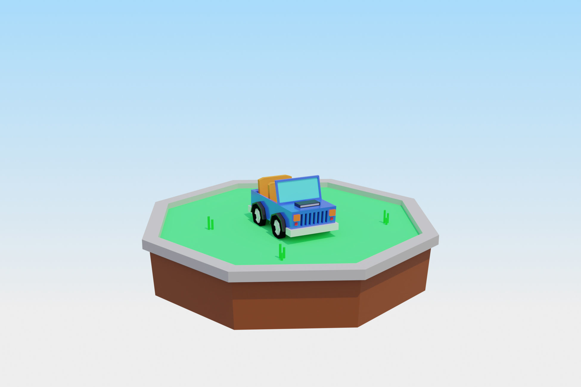 Low Poly Beach Scene 3D Model for download Low-poly 3D model_6