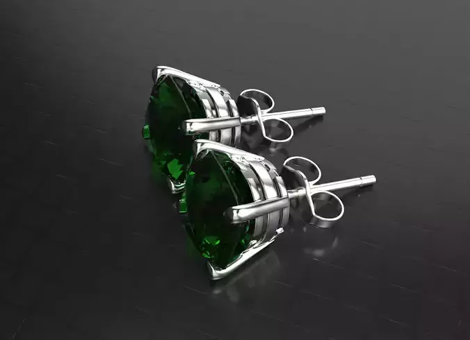 Stainless Earrings LowPoly Model for WebGL and 3d Printing Ready 3D print model