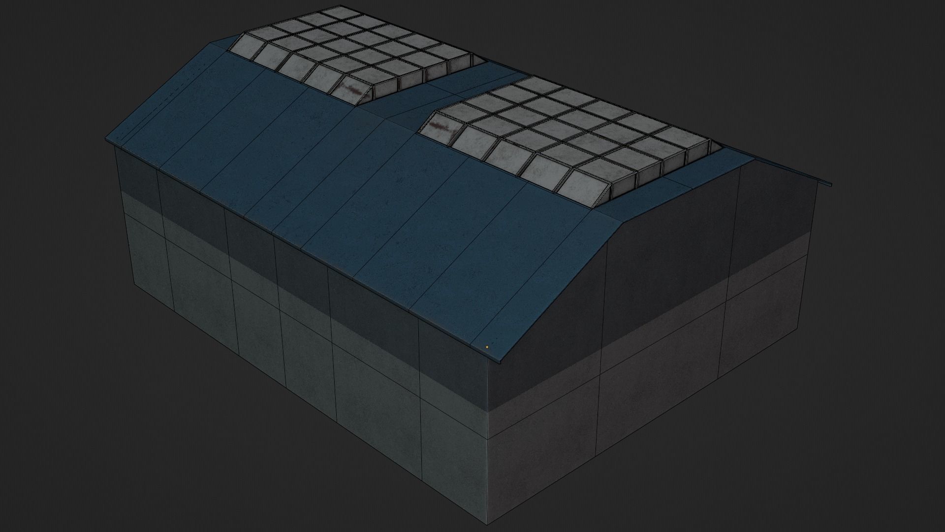 Car Garage Autoservice Building Low-poly 3D model_16