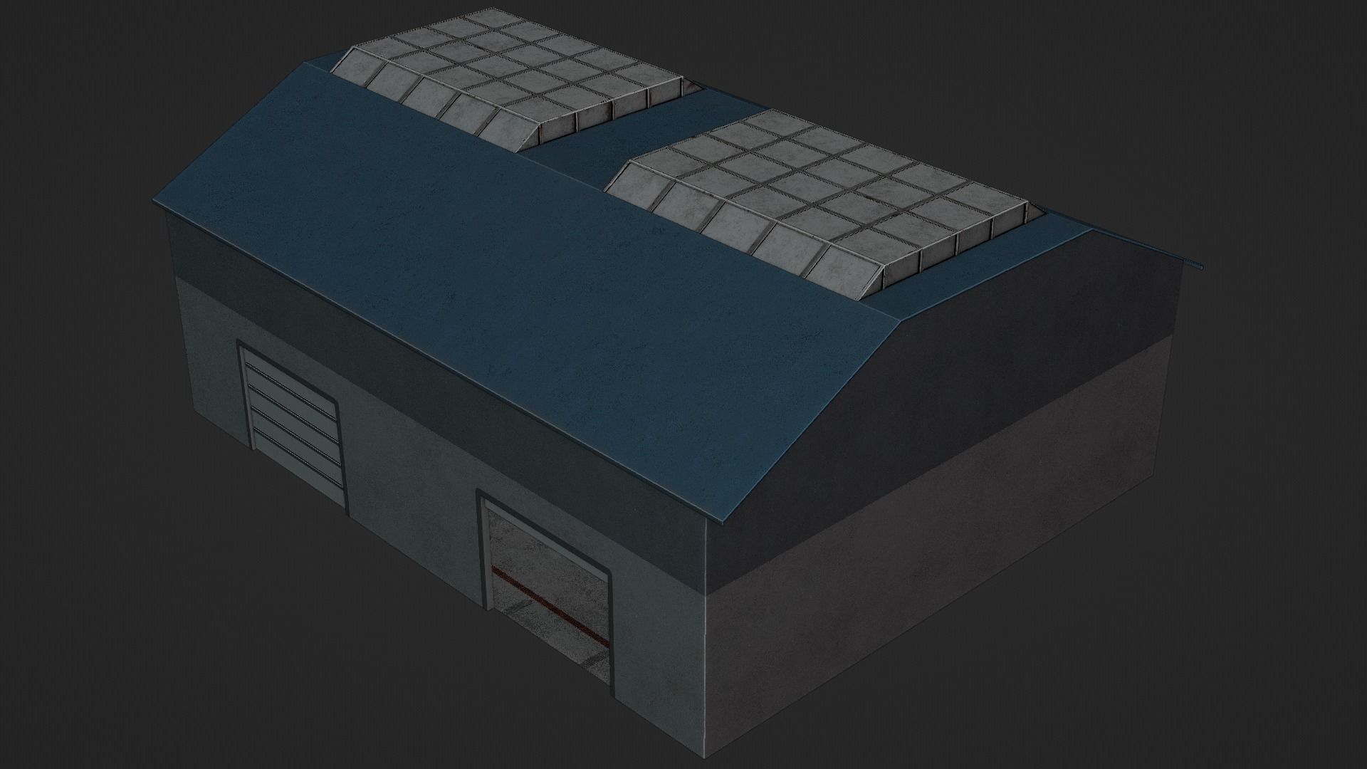 Car Garage Autoservice Building Low-poly 3D model_19