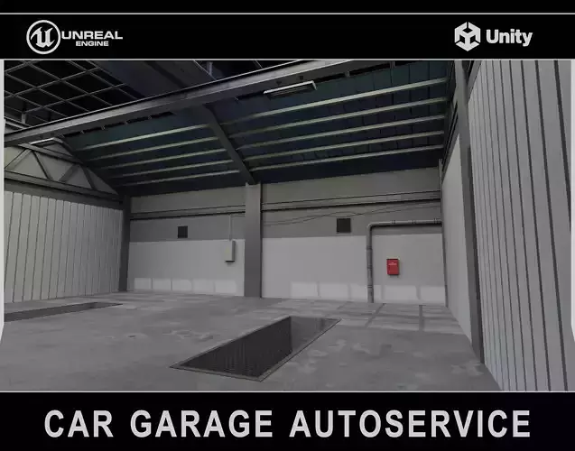 Car Garage Autoservice Building