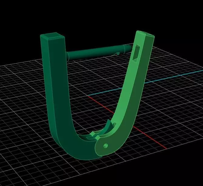 Simple top earring 3D print model_0