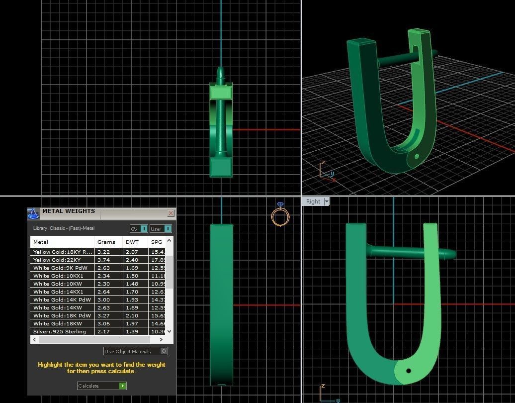 Simple top earring 3D print model_1