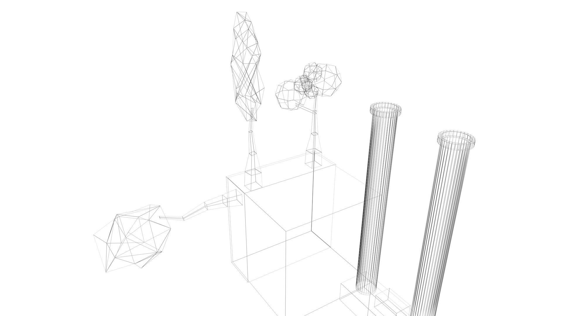 Low Poly Cube World Low-poly 3D model_17