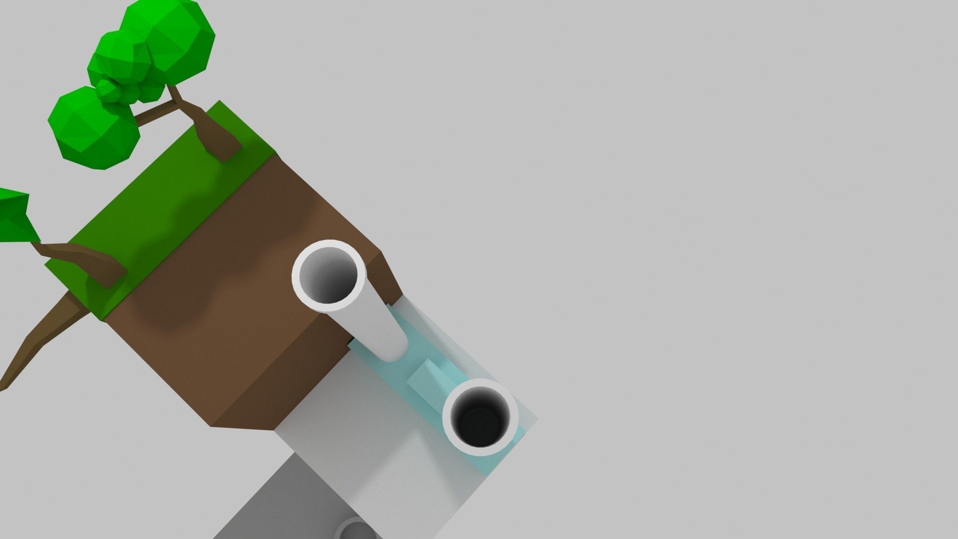 Low Poly Cube World Low-poly 3D model_6