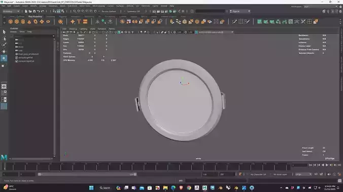 LED Light Low Poly 3D Model for WebGL and Printing Ready