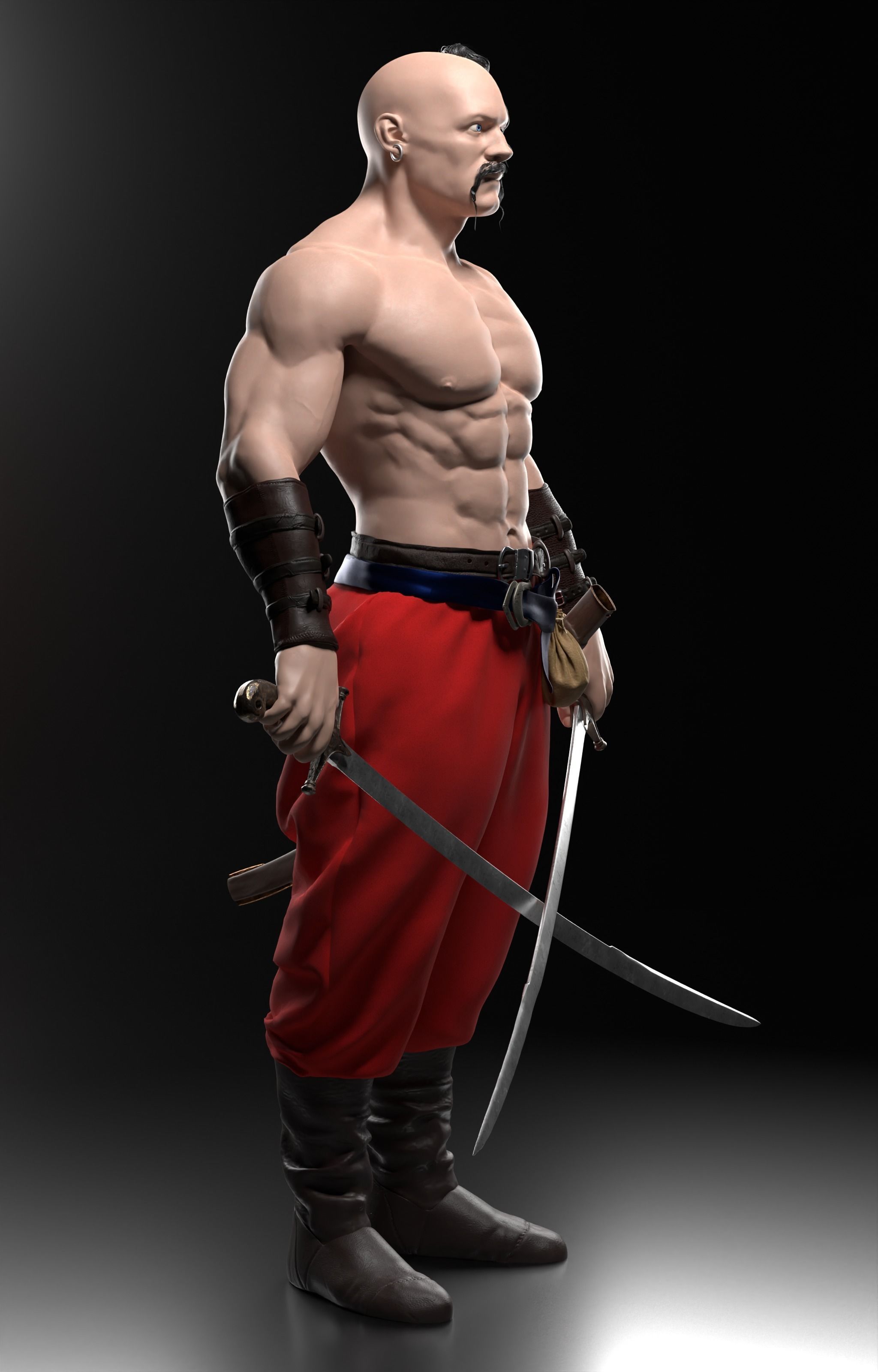Ukrainian cossack 3D model_1