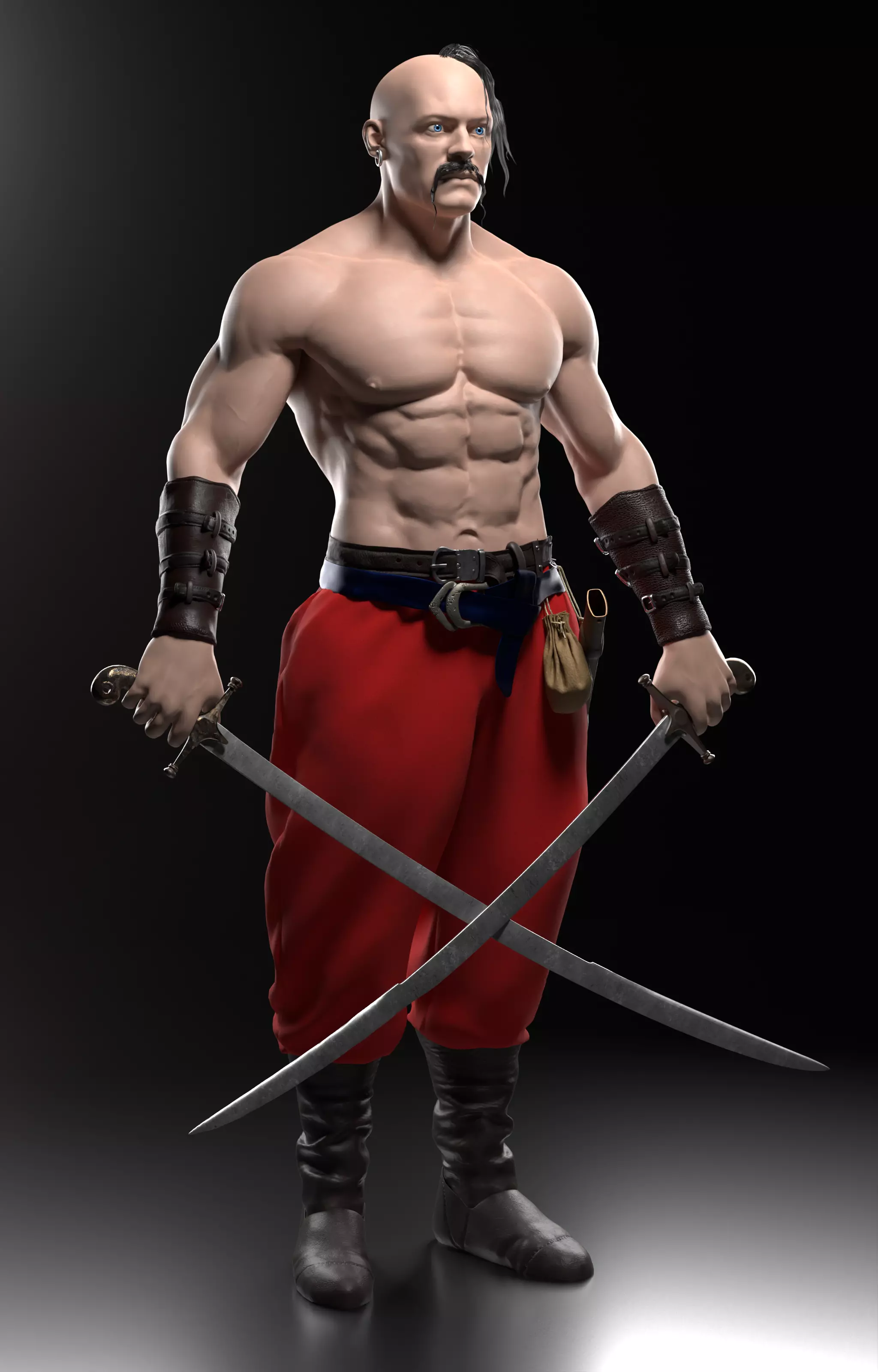 Ukrainian cossack 3D model_0