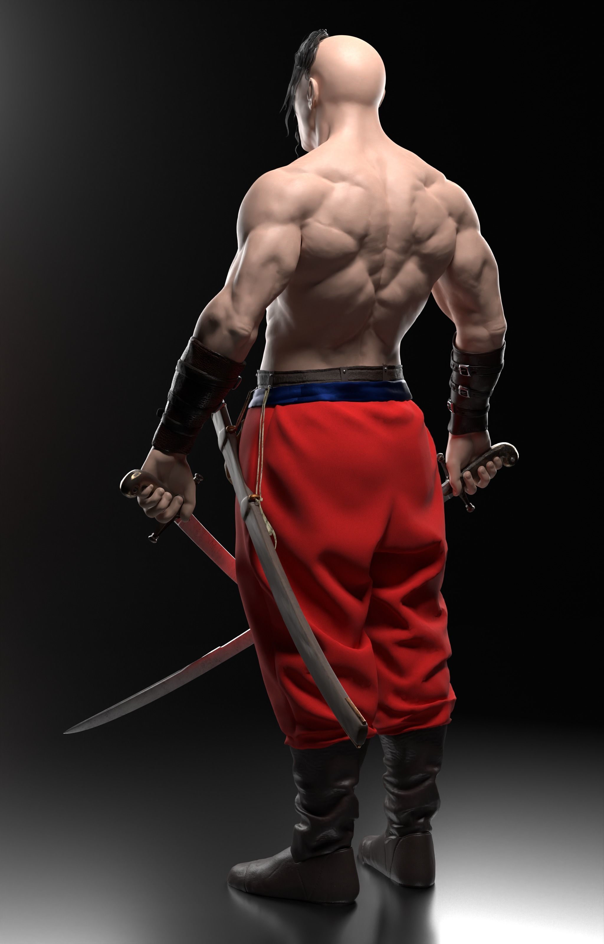 Ukrainian cossack 3D model_2