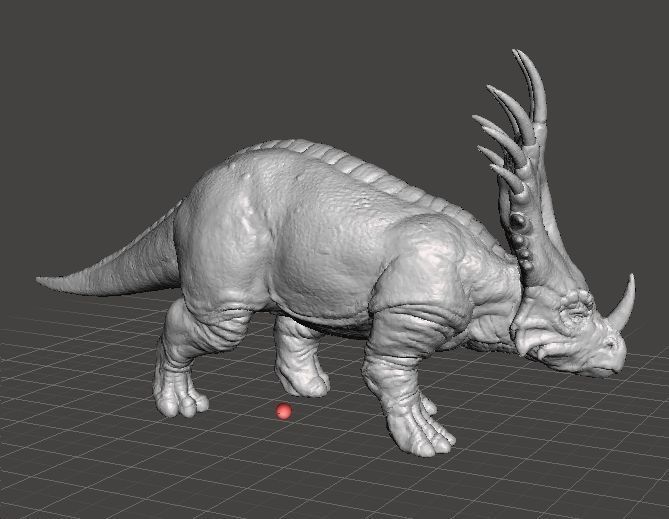 REALISTIC STYRACOSAURUS FIGURE MINIATURE MODEL DINOSAUR MONSTER 3D print model_1