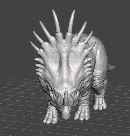 REALISTIC STYRACOSAURUS FIGURE MINIATURE MODEL DINOSAUR MONSTER 3D print model_2