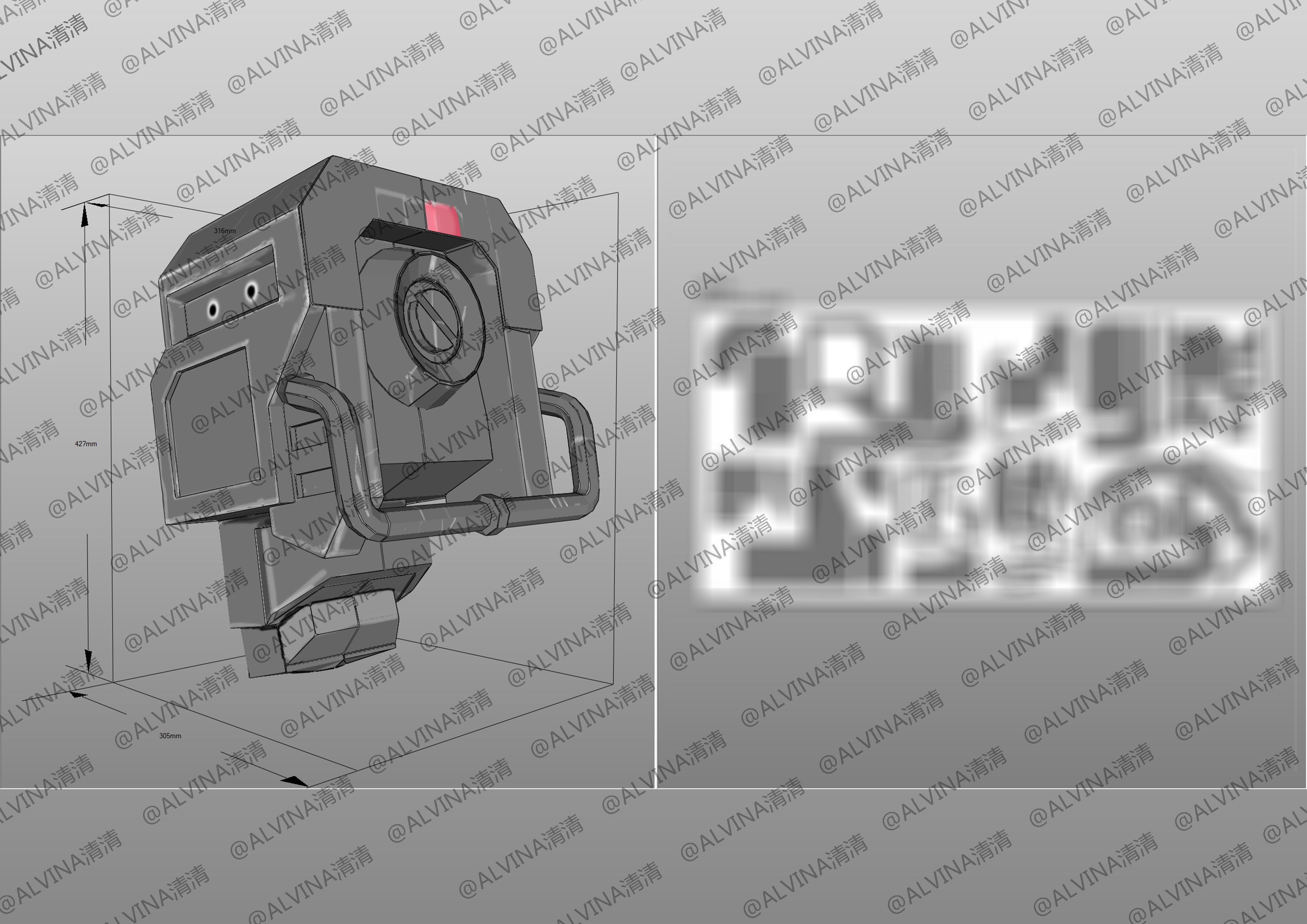 Incarnation - MU-2 Heavy Duty Mecha Armor - DIY Cosplay Pepakura Low-poly 3D model_18