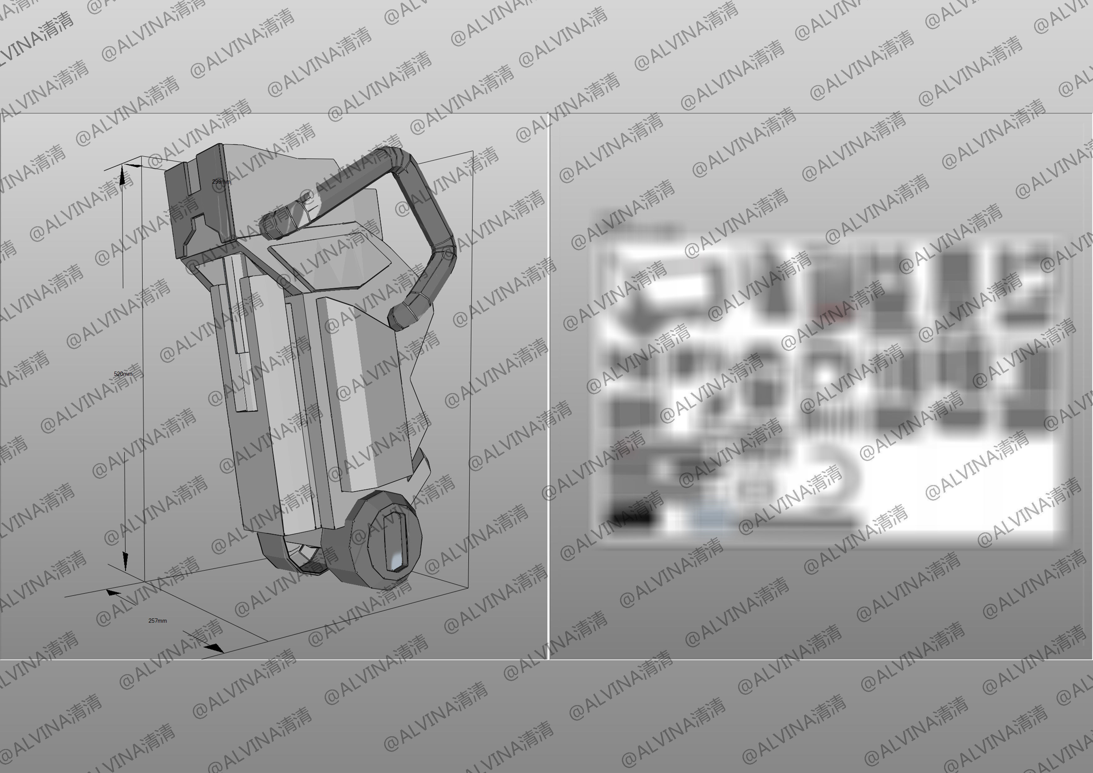 Incarnation - MU-2 Heavy Duty Mecha Armor - DIY Cosplay Pepakura Low-poly 3D model_24