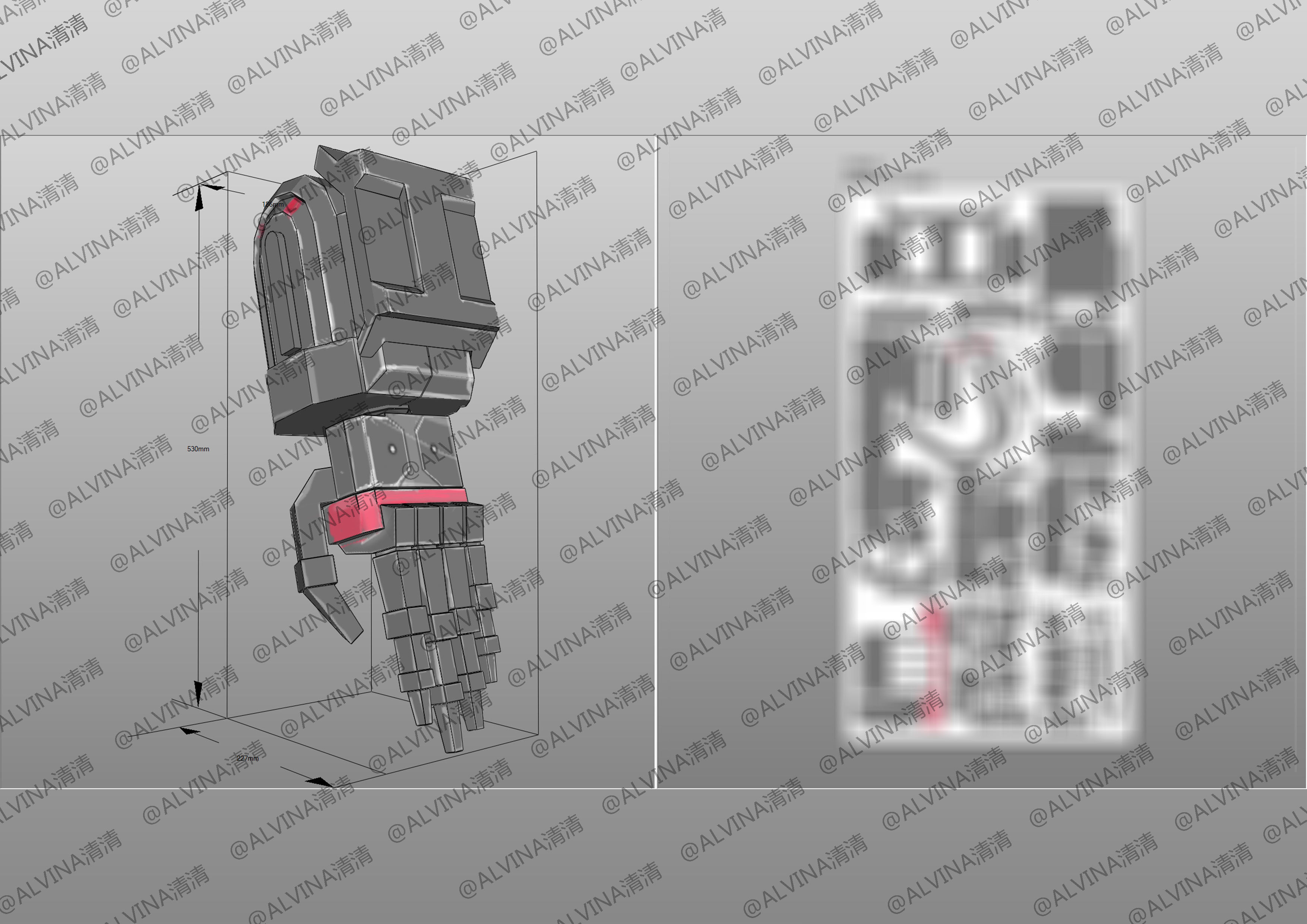 Incarnation - MU-2 Heavy Duty Mecha Armor - DIY Cosplay Pepakura Low-poly 3D model_20
