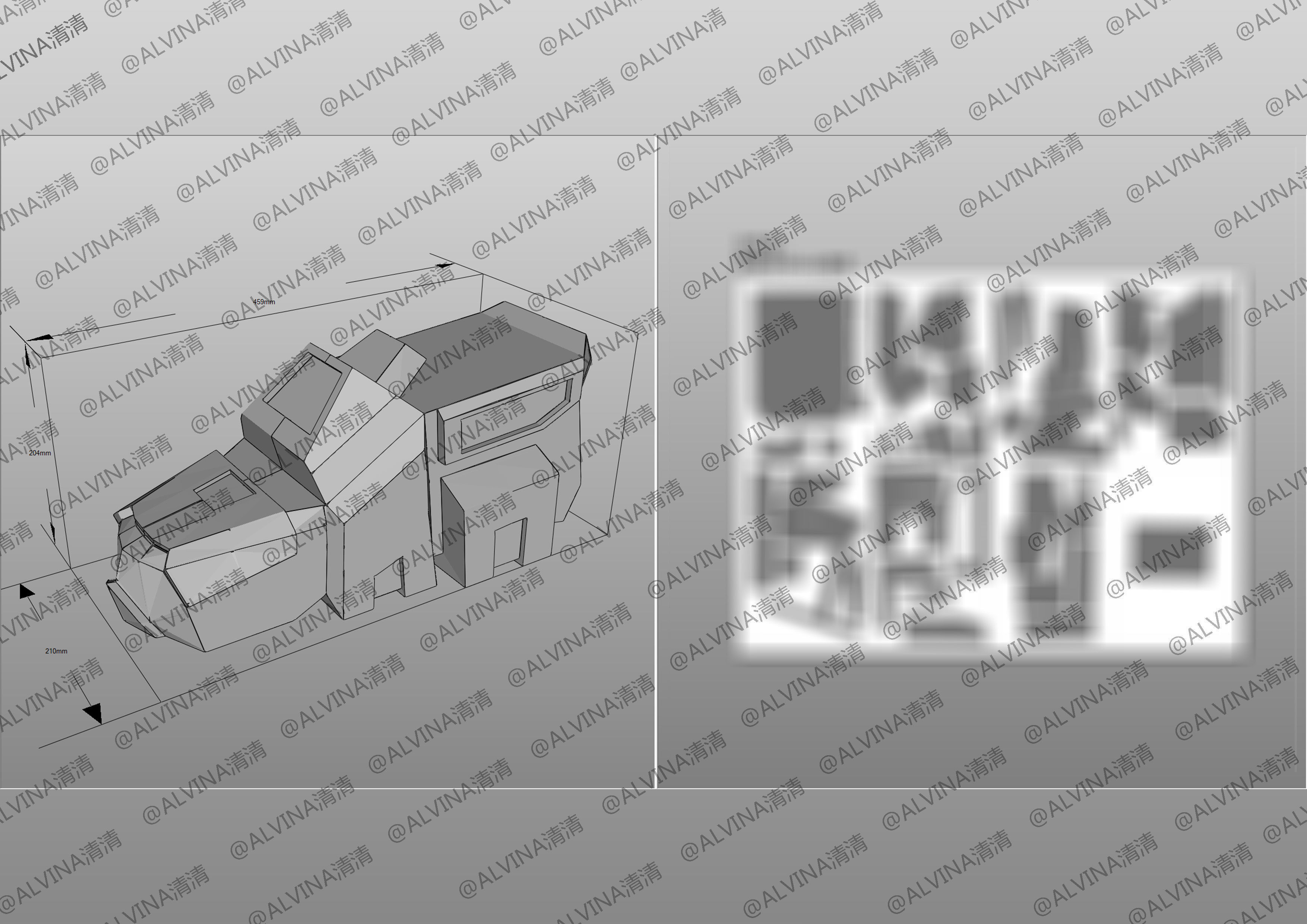 Incarnation - MU-2 Heavy Duty Mecha Armor - DIY Cosplay Pepakura Low-poly 3D model_26