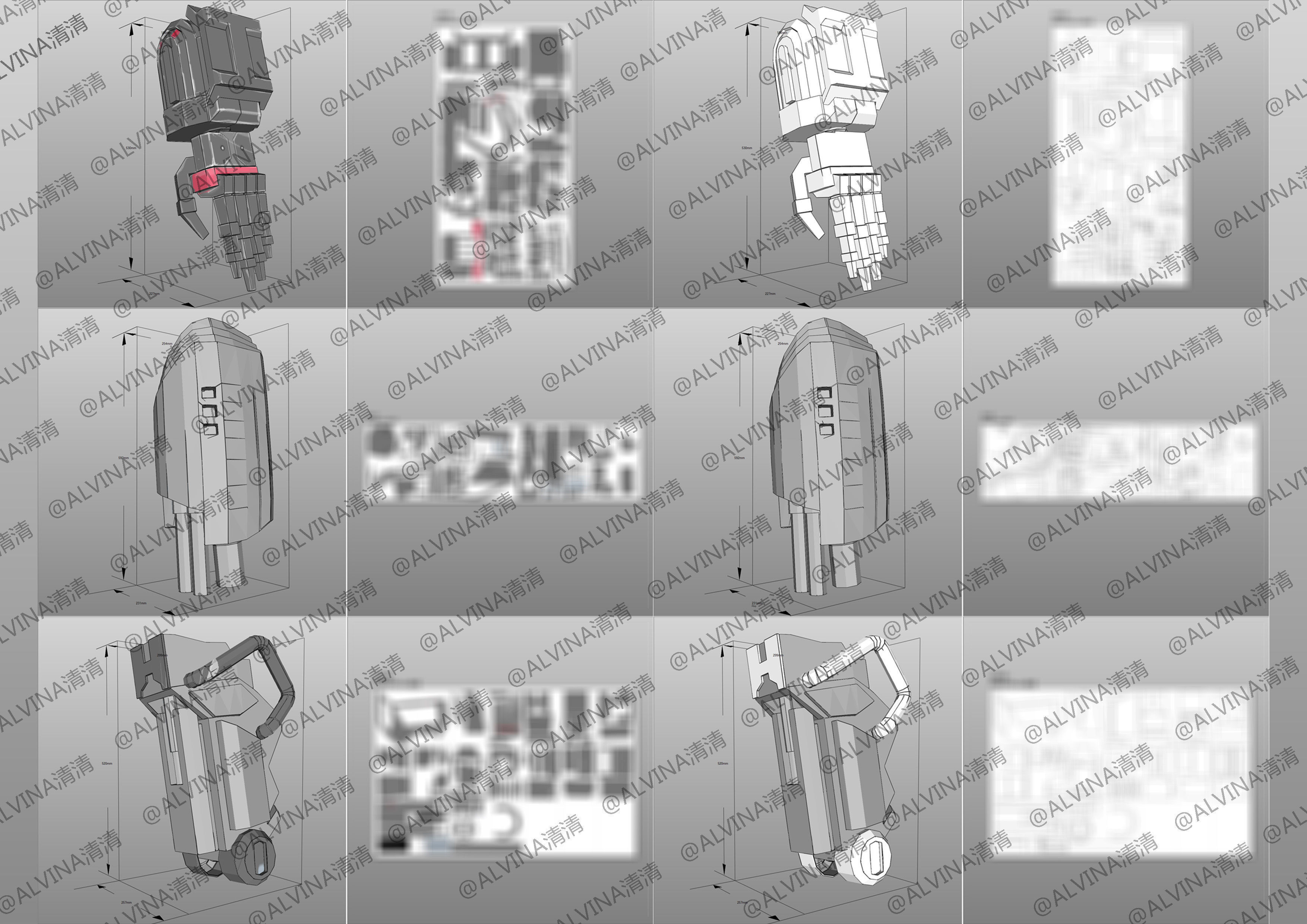 Incarnation - MU-2 Heavy Duty Mecha Armor - DIY Cosplay Pepakura Low-poly 3D model_6